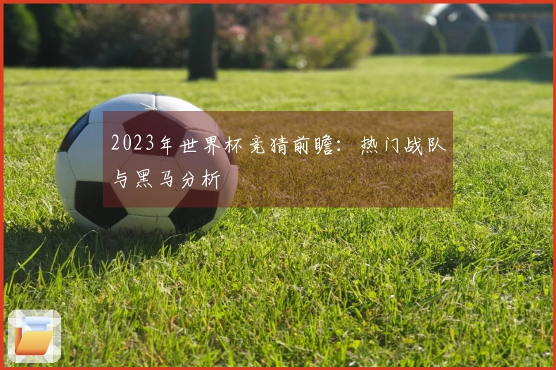 2023年世界杯竞猜前瞻：热门战队与黑马分析